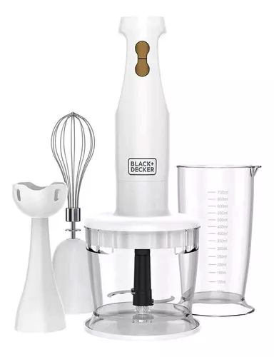 imagen de BATIDORA BLACK&DECKER HB2800G INMERSIÓN BLANCO 2VEL 200W ACCESORIOS
